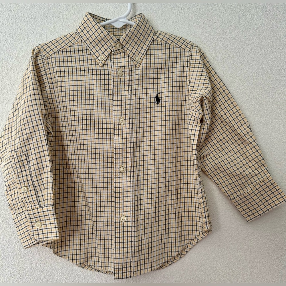 NWT Ralph Lauren Toddler Boys Plaid Button Down Flannel Shirt